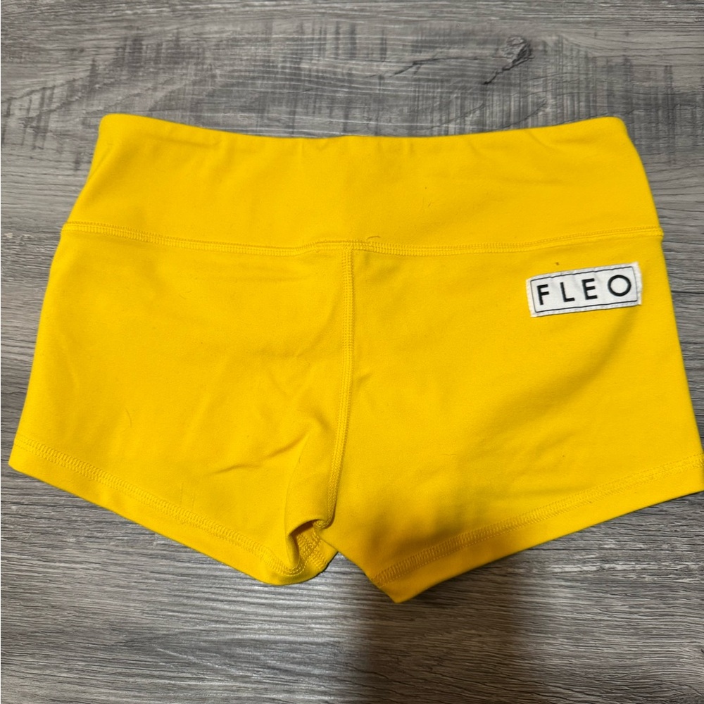 Fleo Women's Vibrant Yellow Athletic Shorts